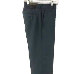 Lucci Men's Charcoal Gray Dress Pants Flat Front 100% Poplin Polyester 32" Waist